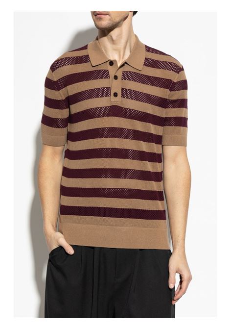 Polo a righe mercy in marrone e beige Dries van noten - uomo DRIES VAN NOTEN | 2510212141701102